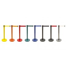 Mobiler Absperrpfosten mit Gurt