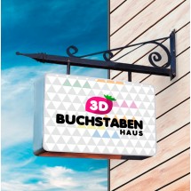 Hängende rechteckige Leuchtreklame