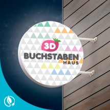 Runde Leuchtreklame