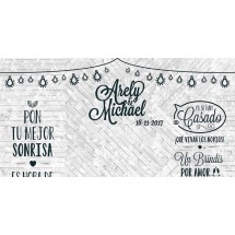 Photocall Madera Clara efecto Palets