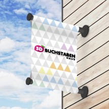 Leinwandbanner mit Masten