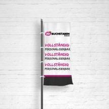 Individuelle rechteckige Werbefahne mit Mastbefestigung