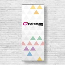 Hängende Werbebanner