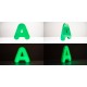 Acryl-Plexiglas-Buchstaben mit Licht