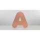 Buchstaben aus satiniertem Kupfer-Dibond + beleuchtetes Metacrylat