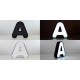3D-Buchstaben Schwarz & Weiß