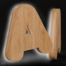 Hinterleuchtete Holzbuchstaben
