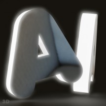 Spiegelnde Buchstaben + beleuchtetes Acryl