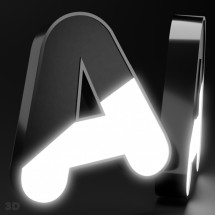 3D-Buchstaben Schwarz & Weiß