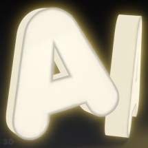 Acryl-Plexiglas-Buchstaben mit Licht