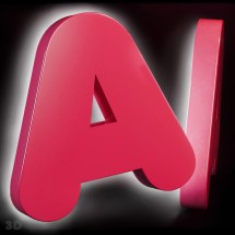 PVC-Buchstaben mit Hintergrundbeleuchtung