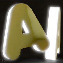 Spiegelbuchstaben Led gold