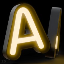 Hinterleuchtete LED-Buchstaben