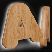 Hinterleuchtete Holzbuchstaben