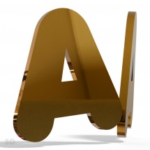 Acryl Spiegel Bronze Buchstaben
