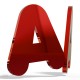 Acryl-Spiegel Buchstaben Rot
