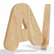 Eichen-Holzbuchstaben