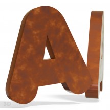 Buchstaben aus Cortenstahl