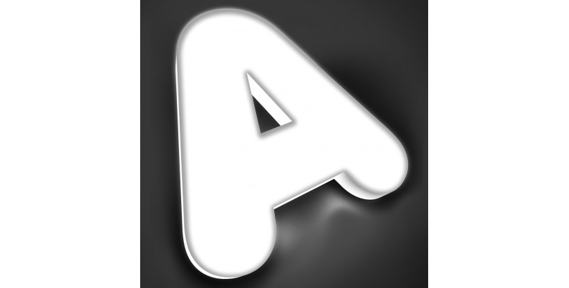 Acryl-Plexiglas-Buchstaben mit Licht