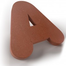 Buchstaben aus Cortenstahl
