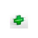 Cruz de farmacia básico con gráfica verde