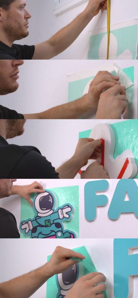 Installation 3D Buchstaben